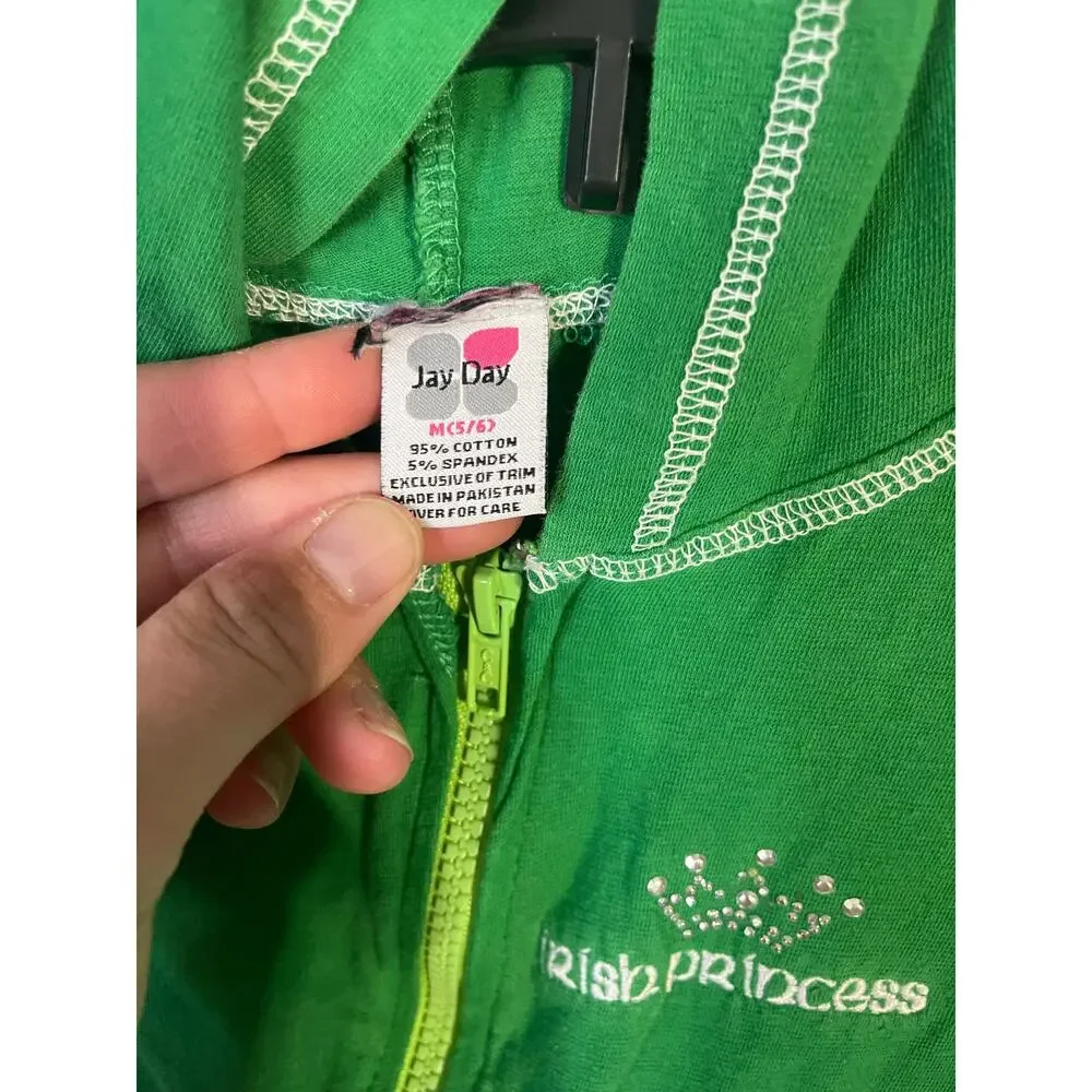Girls 5-6 Irish Princess hoodie jacket